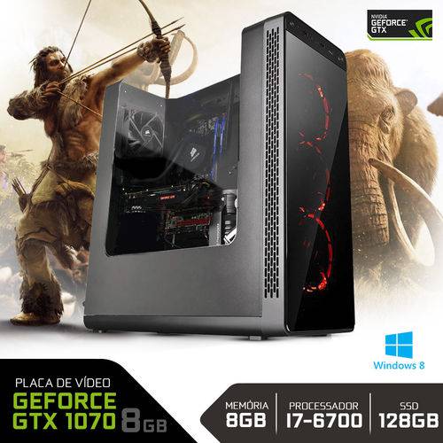 PC Gamer Neologic Battlemachine NLI62057 I7-6700 8GB (GeForce GTX 1070) 1TB + 120GB SSD Windows 8