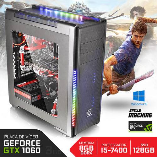 PC Gamer Neologic Battlemachine NLI68201 I5-7400 8GB (GeForce GTX 1060 3GB)1TB+120GB SSD Windows 10
