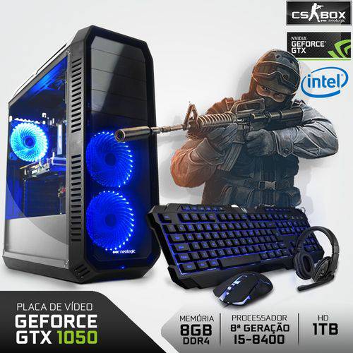 PC Gamer Neologic CS BOX NLI7043 Intel Core I5-8400 8ª Geração 8GB(Gtx1050 2GB)1TB