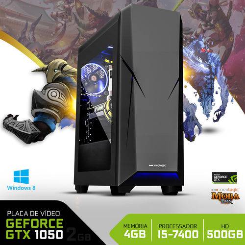 PC Gamer Neologic Moba Box Intel Core I5-7400 NLI66925 4GB (GeForce GTX 1050 2GB) 500GB Windows 8