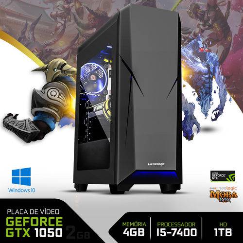 PC Gamer Neologic Moba Box NLI67180 Intel Core I5-7400 4GB (GeForce GTX 1050 2GB) 1TB Windows 10