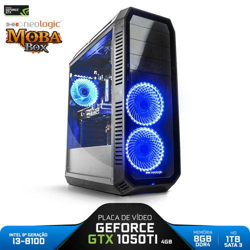 PC Gamer Neologic Moba Box NLI80974 Intel I3-8100 8GB (GeForce GTX 1050TI 4GB) 1TB