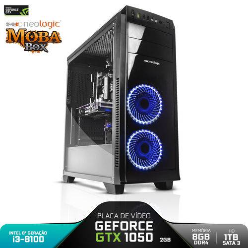 PC Gamer Neologic Moba Box NLI80978 Intel I3-8100 8GB (GeForce GTX 1050 2GB) 1TB
