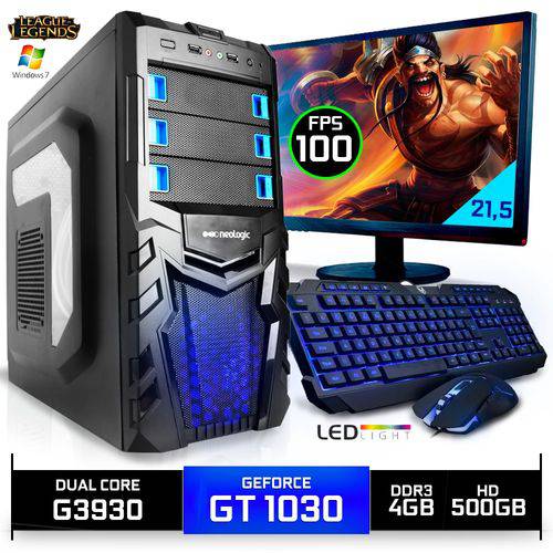 PC Gamer Neologic Nli80366 Intel G3930 4GB (GeForce GT 1030 2GB) 500GB+Monitor 21,5 - Win 7