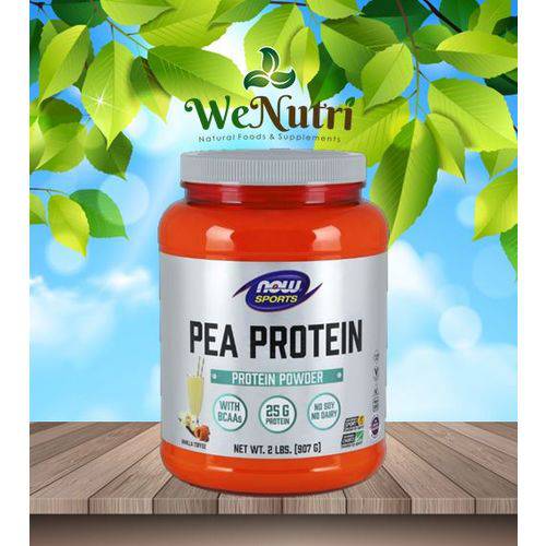 Pea Protein Baunilha e Caramelo 2lbs (907g) - Now Foods Sports