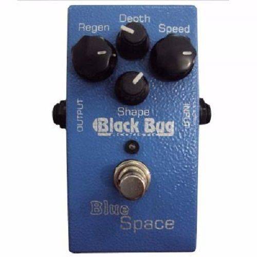 Pedal Black Bug Guitarra Simulador Phaser Flanger Blue Space