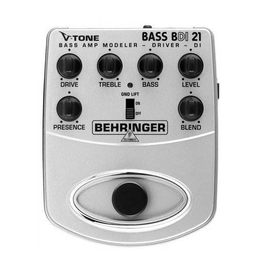 Pedal de Efeito e Direct Box para Baixo Behringer Bdi-21