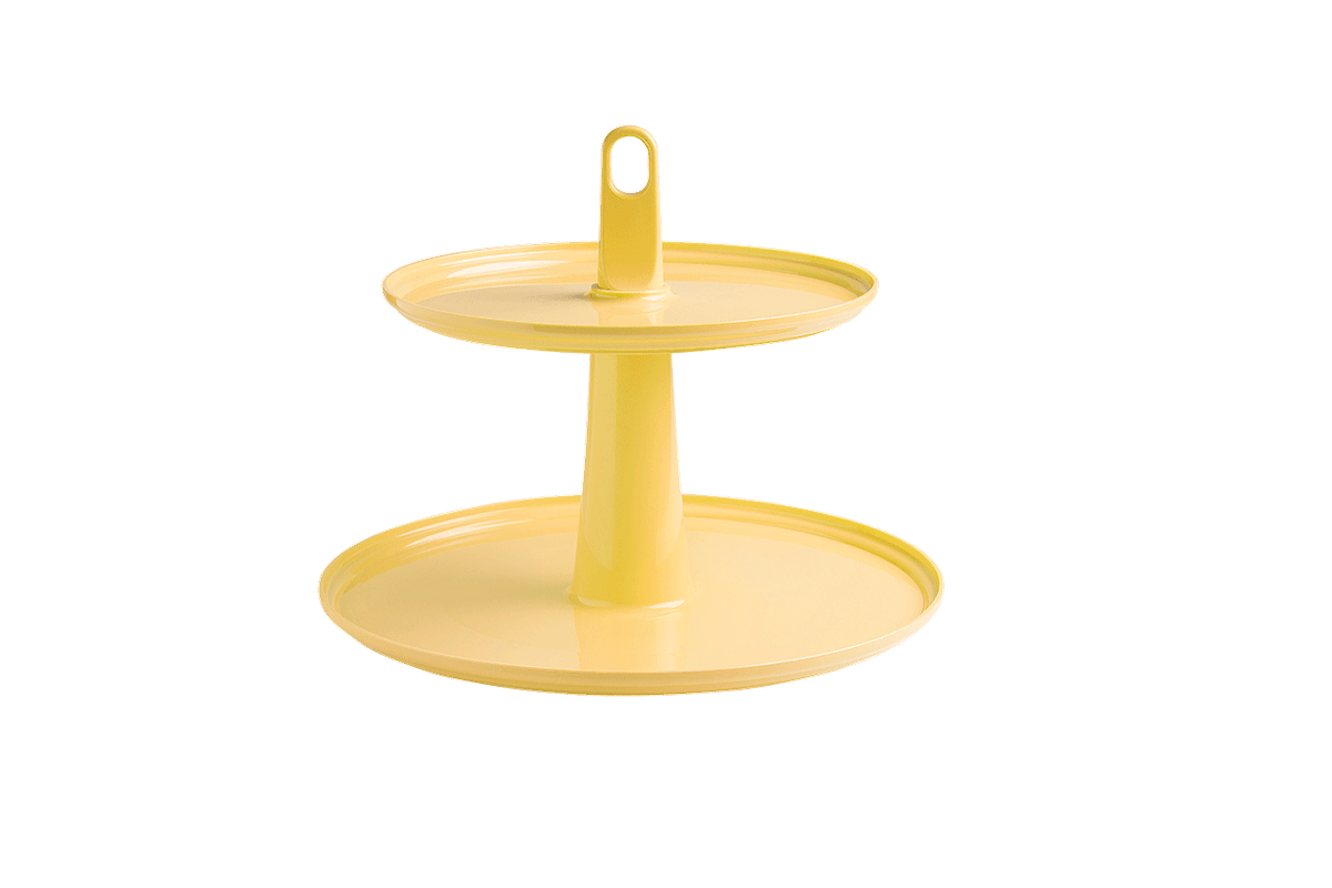 Pedestal Cake 2 Andares 32 X 32 X 27 Cm Amarelo Coza