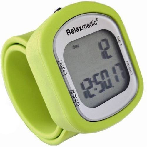 Pedômetro Color Motion Rm-Re181 com Software, Contador de Passos, Verde - Relaxmedic