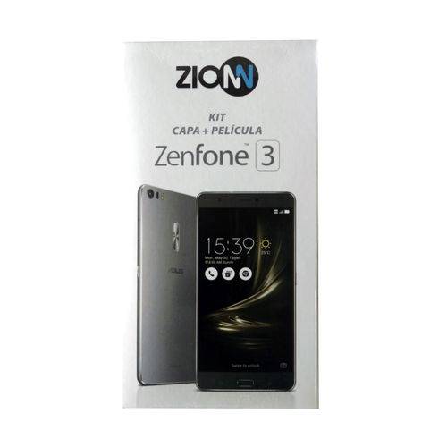 Pelicula de Vidro e Capa de Silicone Zenfone 3 Max