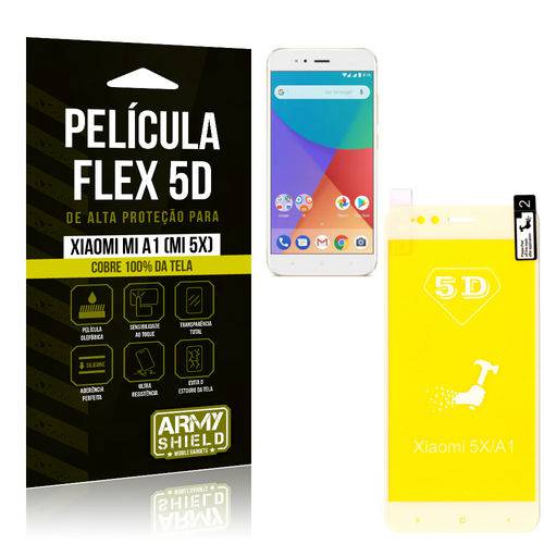 Película Flex 5D Tela Toda Xiaomi Mi A1 (Mi 5X) Branca - Armyshield