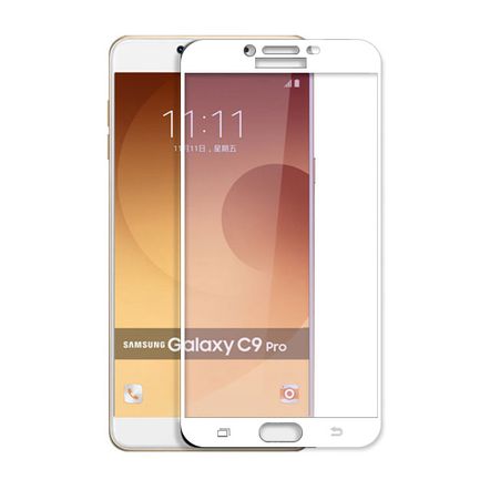 Película Mocolo - Full Cover - em Vidro Temperado 0.3mm para Samsung Galaxy C9 Pro-Branca
