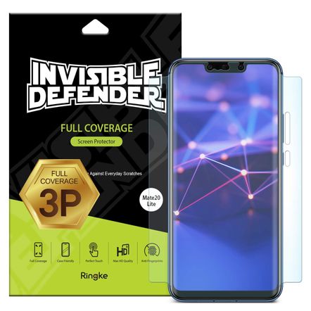 Película Rearth Ringke Invisible Defender IdFull - Pack 3x - para Huawei Mate 20 Lite (Tela 6.3)