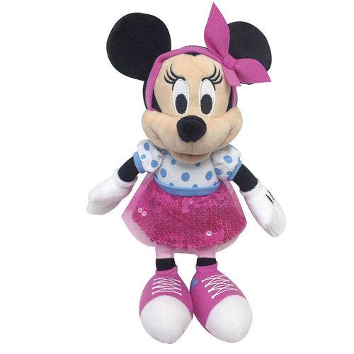 Pelúcia 18 Cm - Disney - Minnie Mouse - Saia Rosa - Dtc