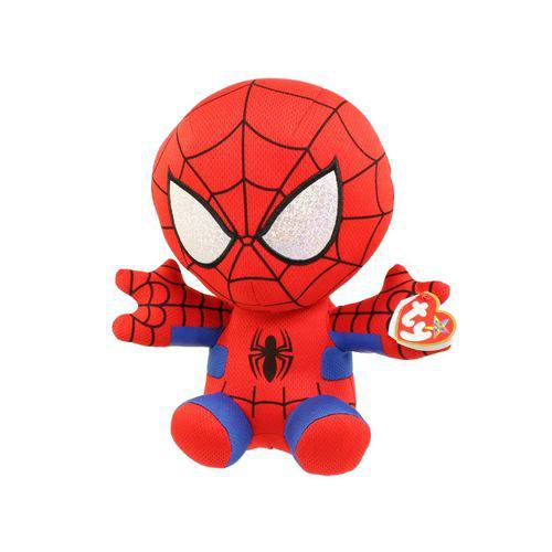 Pelúcia Beanie Babies Ty - 24 Cm - Disney - Marvel - Spider-man - Dtc