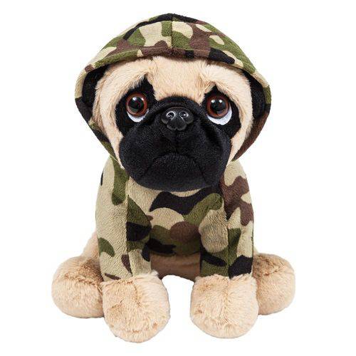 Pelúcia Buba Toys Cachorro Pug Militar - 7964