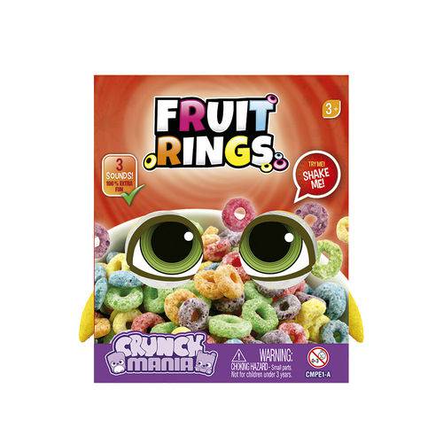 Pelúcia com Som - 16 Cm - Crunch Mania - Fruit Rings - Intek
