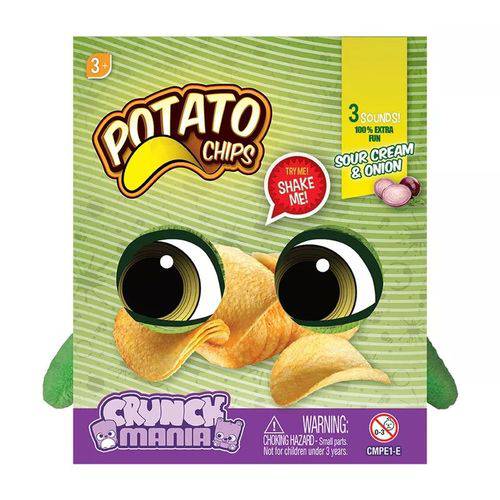 Pelúcia Crunch Mania - Potato Chips - com Som - Fun