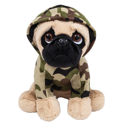 Pelúcia Pug Militar - Buba Toys