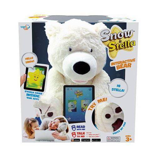 Pelúcia Snow e Stella - Urso Interativo Bilingue Snow - Fun