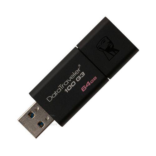 Pen Drive 64gb Kingston USB 3.0 Dt100g3/64gb Generation 3