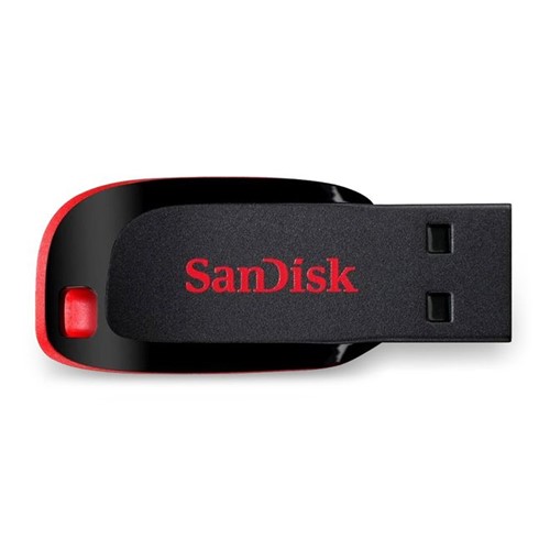 Pen Drive 32 GB USB Flash Cruzer Blade, Preto e Vermelho - SanDisk