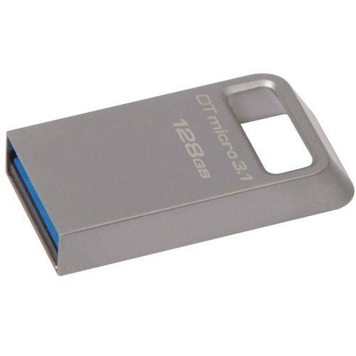 Pen Drive Kingston 128gb Datatraveler Micro USB 3.1 Prata Metal - Dtmc3/128gb