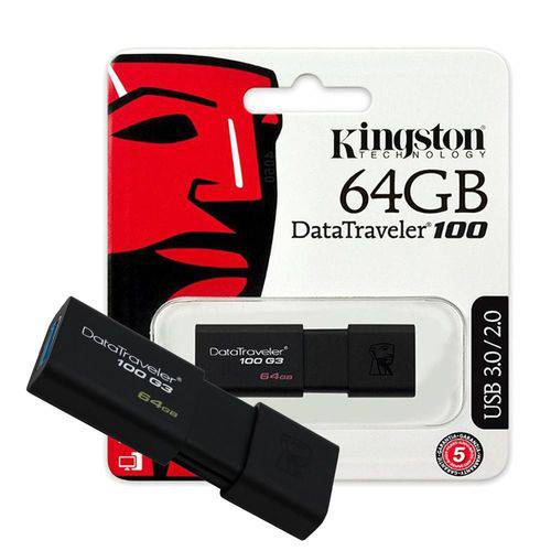 Pen Drive Kingston 64gb Datatraveler 100 G3 3.1 3.0 e 2.0