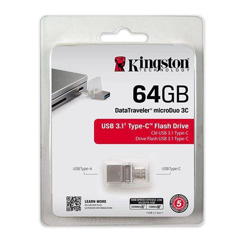 Pen Drive Kingston Data Traveler 64gb USB 3.0 Dtduo3/64gb