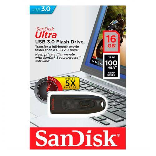 Pen Drive USB 3.0 Sandisk Ultra 16gb (z48)