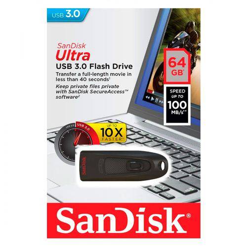Pen Drive USB 3.0 Sandisk Ultra 64gb (z48)