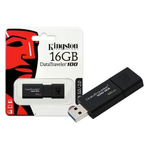 Pendrive 16GB USB Kingston DataTraveler 100 Generation 3 DT100G3/16GB Preto
