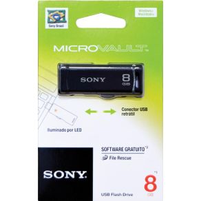 Pendrive 8GB USB Sony Retrátil USM8GR