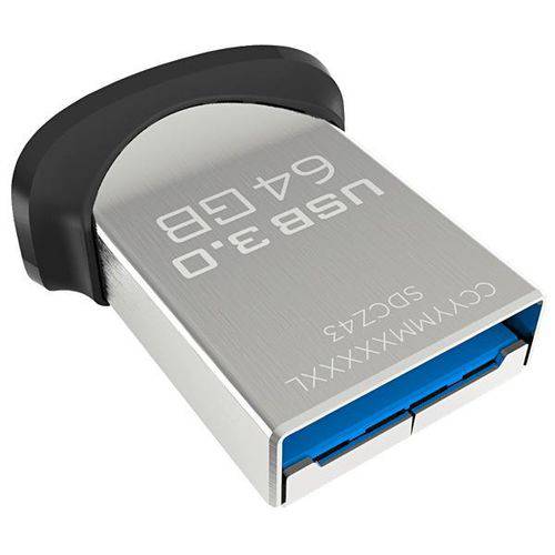 Pendrive Sandisk Ultra Fit Sdcz430-064g-g46 USB 3.1 de 64gb - Preto