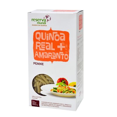 Penne Tradicional de Quinoa e Amaranto 300g - Mundo da Quinoa