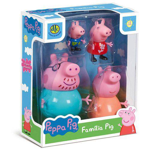 Peppa e Familia Pig, 20 Cm - DTC