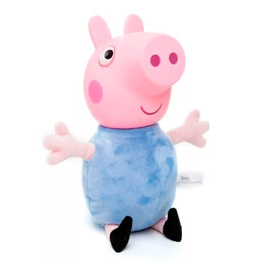 Peppa Pig Boneco George Cabeça de Vinil Roupa Azul - Estrela