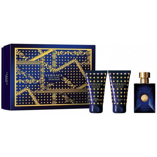 Perfume Versace Dylan Blue Kit Edt Gel de Banho e Pós-barba
