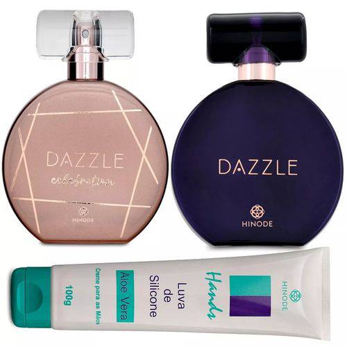 2 Perfumes Femininos 60ml Cada Mulher Jovem Moderna Jovial + Luva Silicone Protege e Hidrata