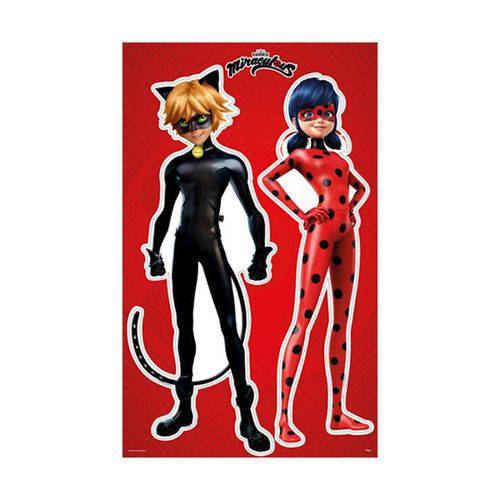 Personagem Decorativo Miraculous Ladybug e Cat Noir