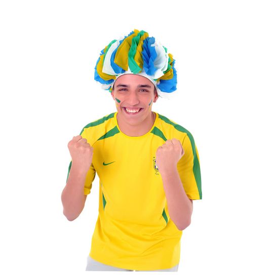 Peruca Maluca Brasil Colorido - Copa do Mundo