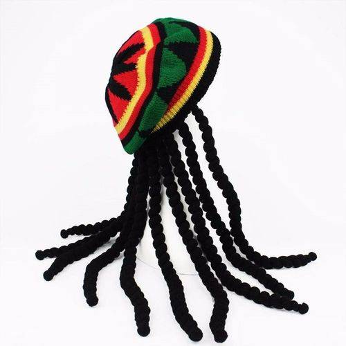 Peruca Rastafari Jamaica Bob Marley com Gorro