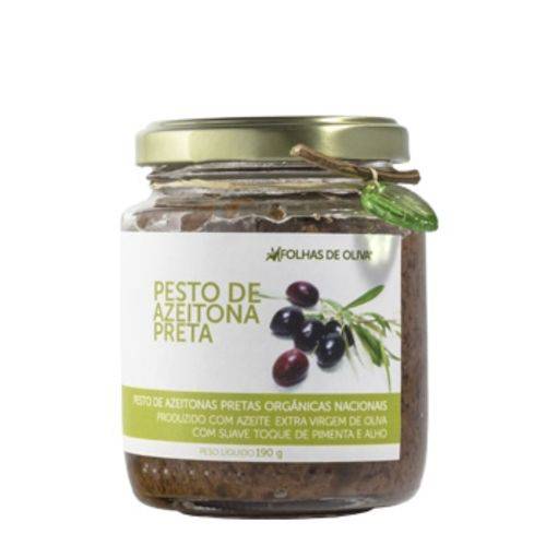 Pesto de Azeitona Preta - Folhas de Oliva - 190g
