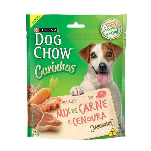 Petisco Dog Chow Sabor Mix Carne Cenoura para Cães - 75g