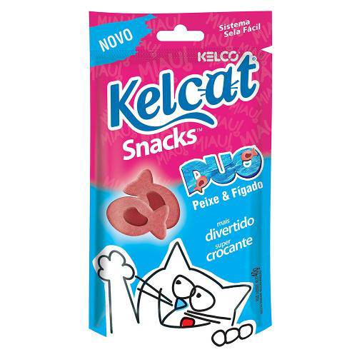 Petisco Kelcat Snack Duo