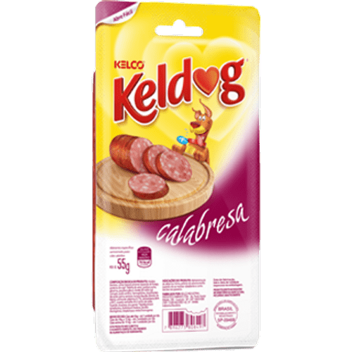 Petisco Kelco Keldog Salsicha Calabresa para Cães 55g
