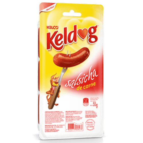 Petisco Kelco Keldog Salsicha Carne para Cães 55g