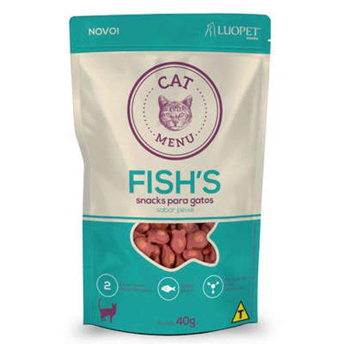 Petisco Luopet Cat Menu Fishs para Gatos - 40 G