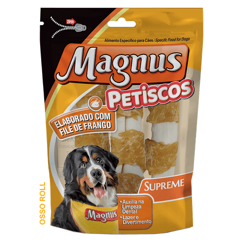 Petisco Magnus Supreme Osso Roll para Cães 2 Unidades