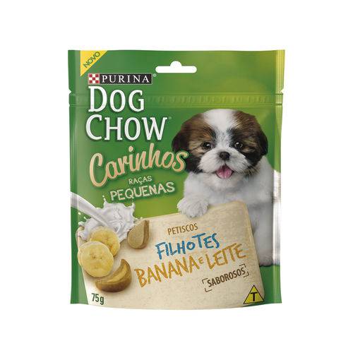 Petisco Nestlé Purina Dog Chow Carinhos Banana e Leite para Filhotes - 75 G